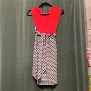 Maternal America jersey dress red/tapestry small